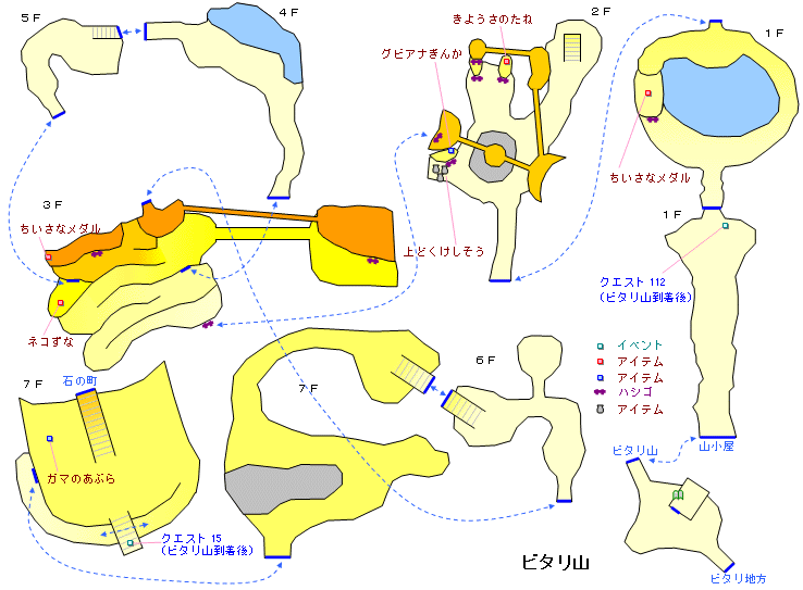 DQ9:海べのどうくつの地図